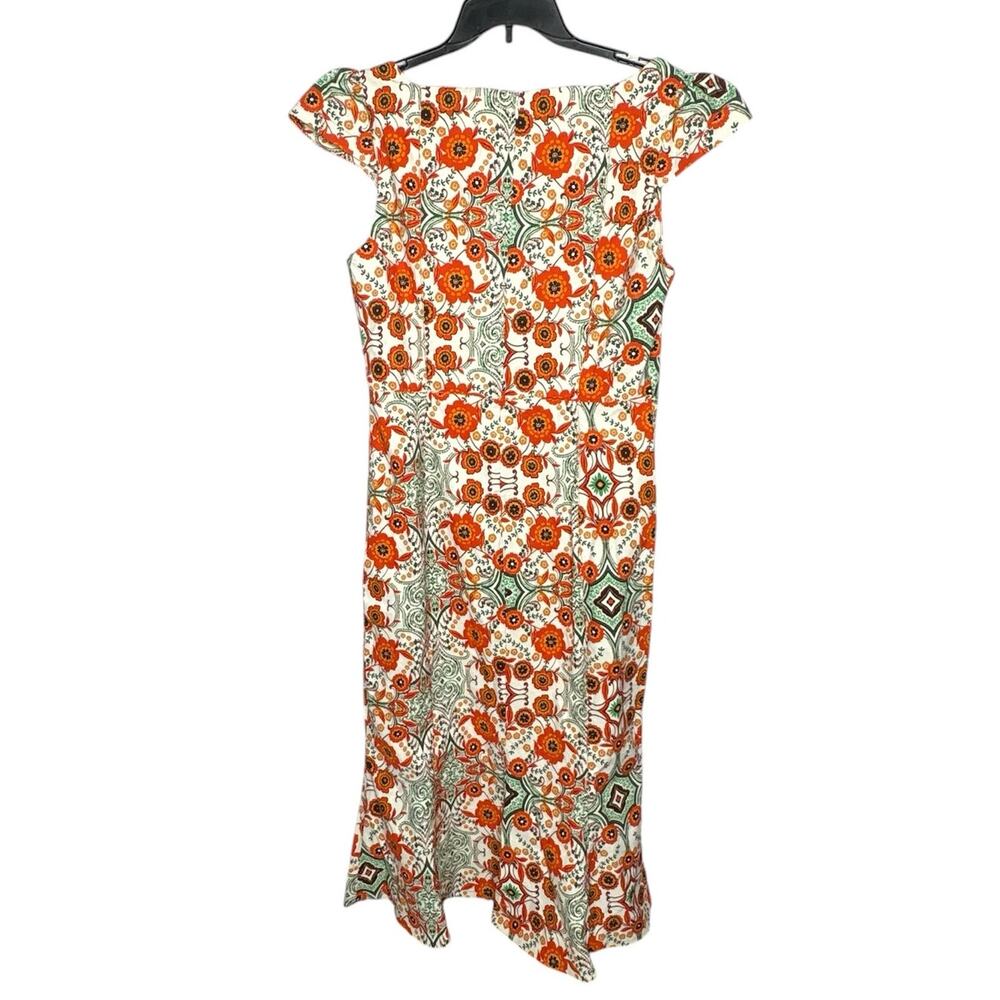 By Anthropologie The Cecily Fit & Flare Sweetheart Neck Floral Dress Large New - Picture 3 of 13